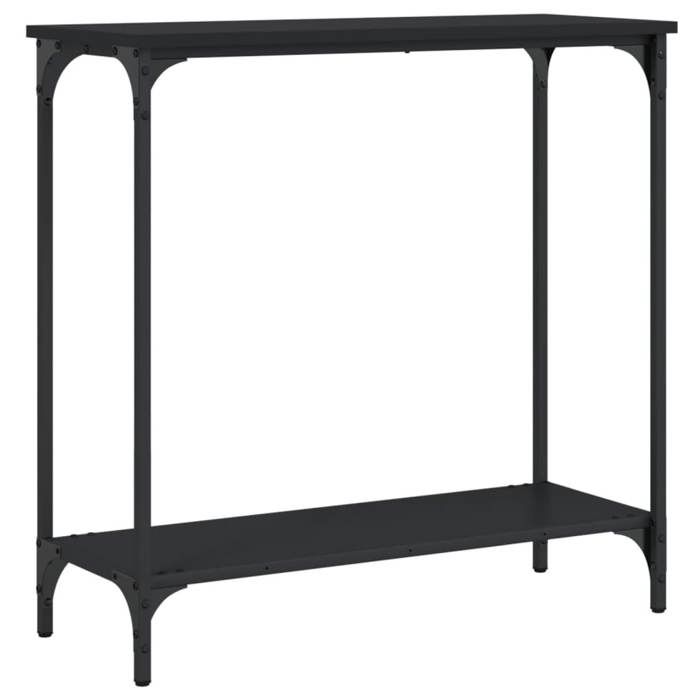 Table Console Rustique Chêne Artisanal - 100x34.5x75 Cm, Bois Reconstitué, Avec étagères Et Tiroirs, Pour Couloir Ou Salon