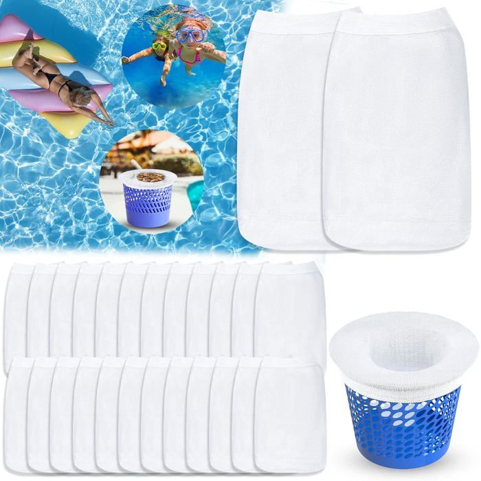 30 Pièces Pool Skimmer Socks, Chaussettes d'écumeur de Piscine 30 Pièces Pool Skimmer Socks, Chaussettes d'écumeur de Piscine