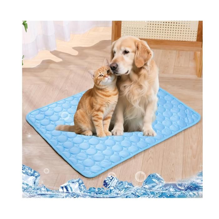 Tapis Rafraîchissant Pour Chien/chat 50x40 Cm – Réutilisable, Lavable Machine – Anti-chaleur, Anti-griffes – Marron