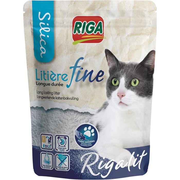 Comparer les prix de Lit Fine-Litière Pour Chat-Gel De Silice-Origine Minérale-Hyper Absorbante-Neutralise Odeurs Et Bactéries-Granulométrie Fine Pour