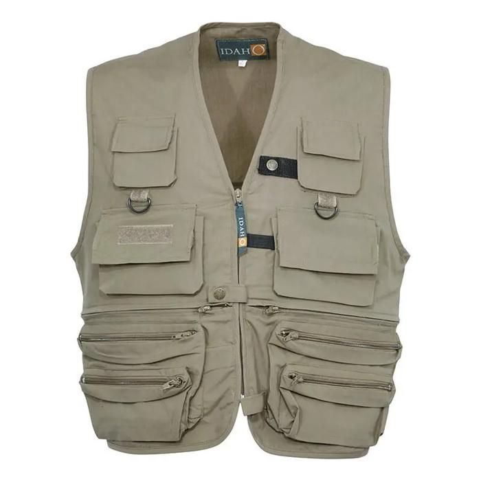 Gilet de pêche Idaho Type - kaki - Vert - L Gilet de pêche Idaho Type - kaki - Vert - L