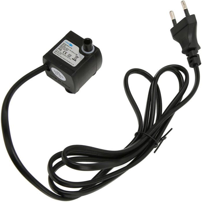 Meilleurs prix pour JORMFTTE Mini Pompe à Eau Submersible Réglable Silencieuse Étanche IPX8 avec Ventouse pour Aquarium Prise EU 220-240V Label