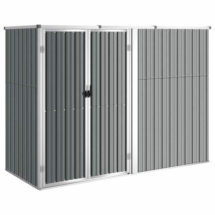 HSF®Armoire haute Gris - Abri à outils de jardin Gris 225x89x161 cm Acier galvanisé cpw5310882