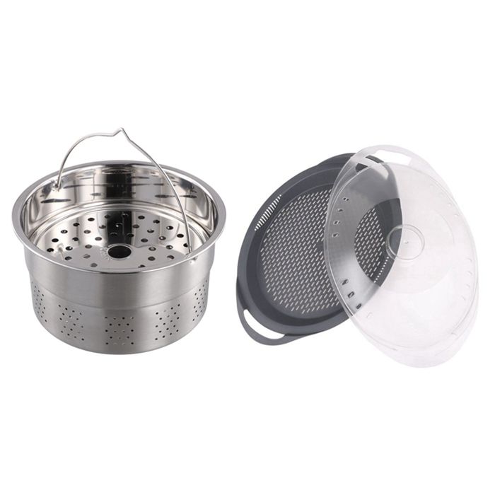 Panier Vapeur pour Robot Culinaire pour Thermomix TM5/TM6 Accessoires de Cuisine Couvercle de Casserole à Vapeur Portable Plateau