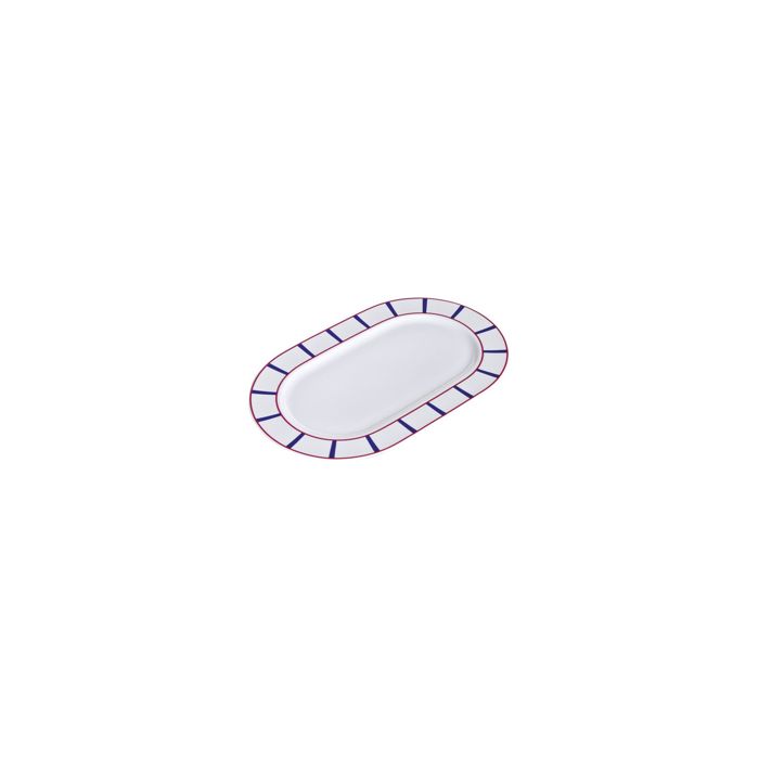 Plat Ovale 36 Cm - Basque Bleu - Nova Styl