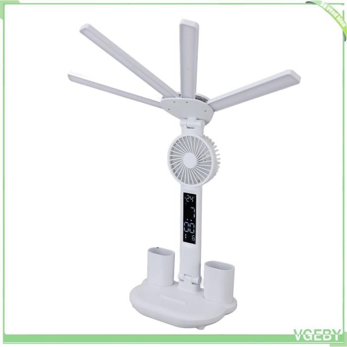 Lampe de bureau LED - FAFEICY - 4 en 1 - Ventilateur - Affichage numérique - Gradation continue