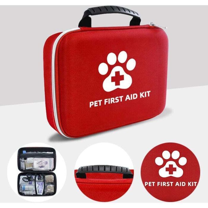 Meilleurs prix pour Trousse de secours pour chien - PZCC - 101 pièces - Compact et portable - Étanche - Pour maison et voyage