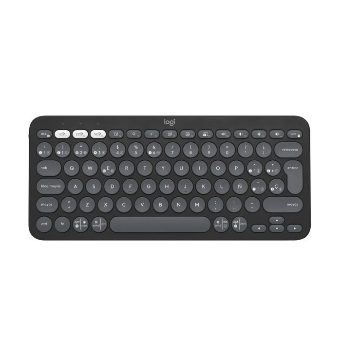 Clavier et souris - LOGITECH - K380S - Graphite - Espagnol QWERTY - Réf. 920-011827