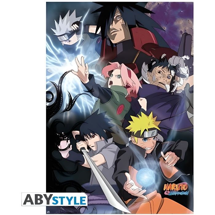 Poster Naruto Shippuden - Groupe Guerre Ninja - Roulé Filmé (91.5