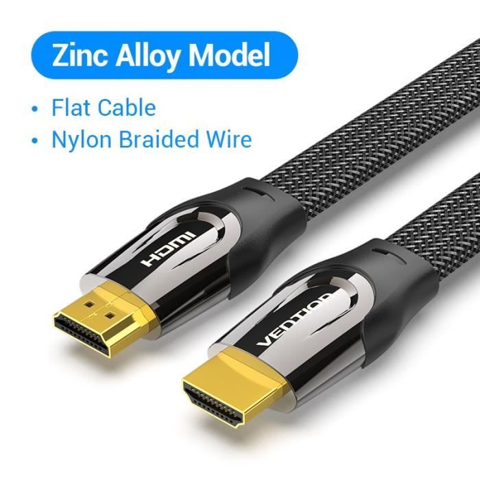 8m - Bleu - câble HDMI 2.0 HDR 4K 60Hz avec Ethernet ARC 10m, pour  ordinateur portable, TV LCD, ordinateur, p