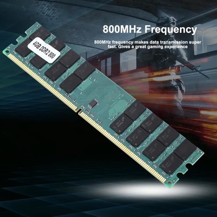 Top achat Memoire PC Module de mémoire 4 Go grande capacité DDR2, transmission rapide de données 800 MHz RAM DDR2, 4 Go pour AMD pas cher