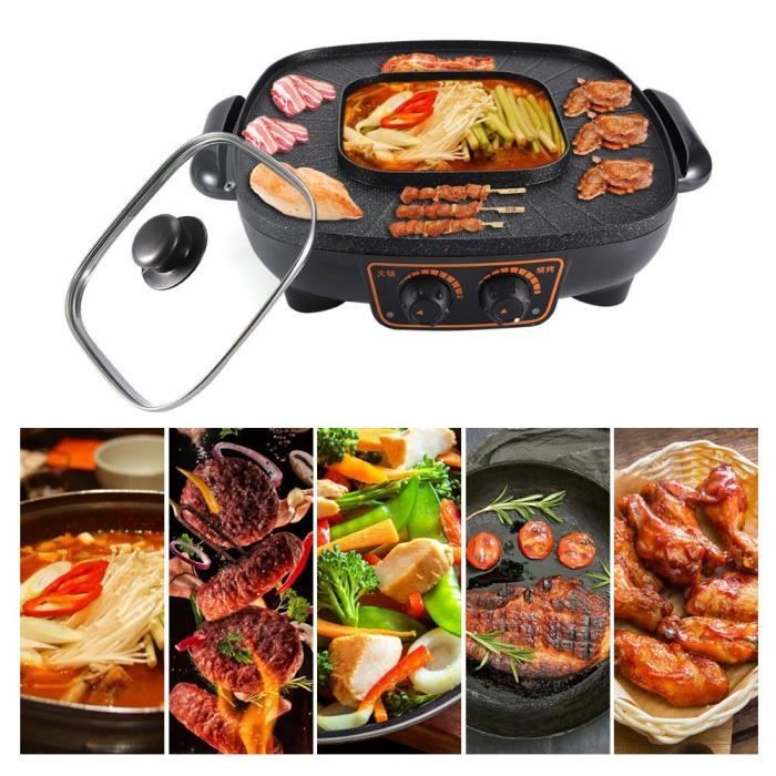 Marmite Electrique Multifonctionnelle Barbecue Plaque Cuisson