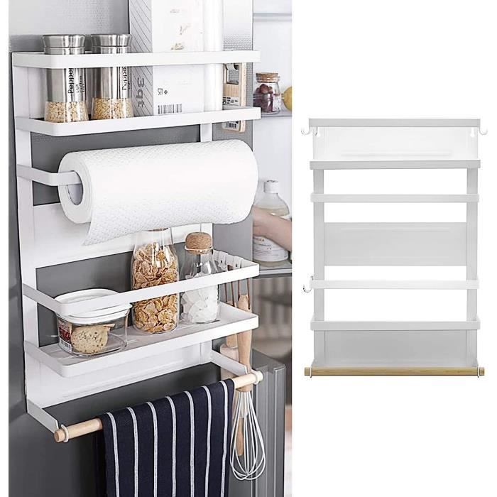 Boîte De Rangement Murale Magnétique Pour Réigérateur, étagères D'organisation De Cuisine, Panier Sans Poinçon, Côté