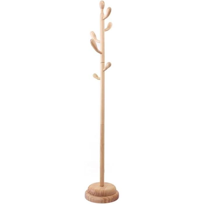 Porte-manteau Sur Pied En Forme De Cactus - Design Naturel Bois, Pour Chambre, Salon, Rangement Vêtements/chapeaux/sacs