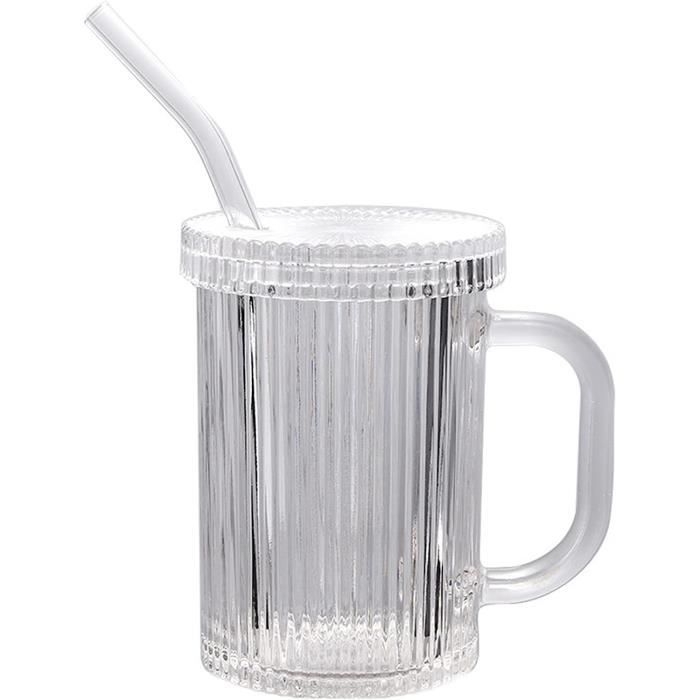 Verre Avec Paille Et Son Couvercle