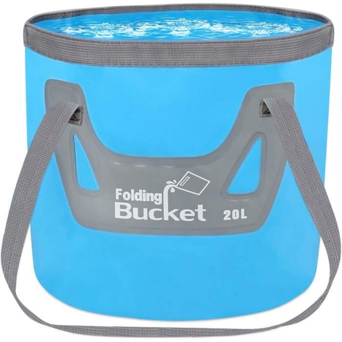 Seau Pliable En Silicone 10 Litres - Compact, Léger | Parfait Pour Camping, Nettoyage, Pêche & Voyages