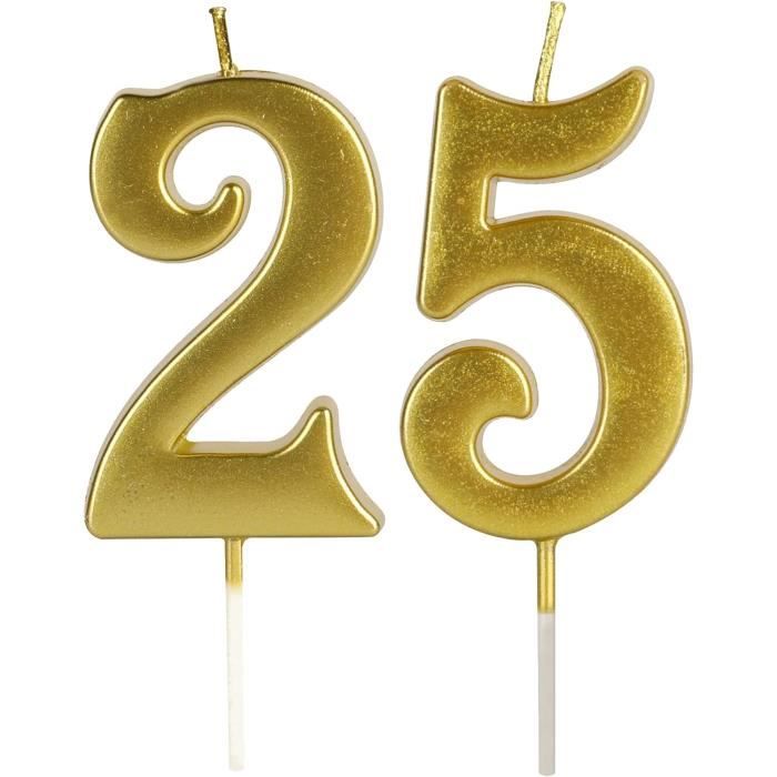 Joyeux Anniversaire 25 Ans Anniversaire De L'anniversaire Bougie Sous Forme  De Nombres