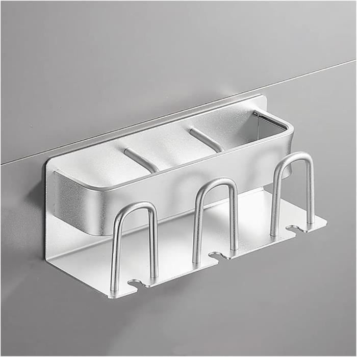 Dedang Porte Brosse à Dents, Support De Brosse à Dents Polyvalent Acier Inoxydable Avec 7 Compartiments Organisateur Dentifrice Pour Salle Bain Et Cuisine Noir