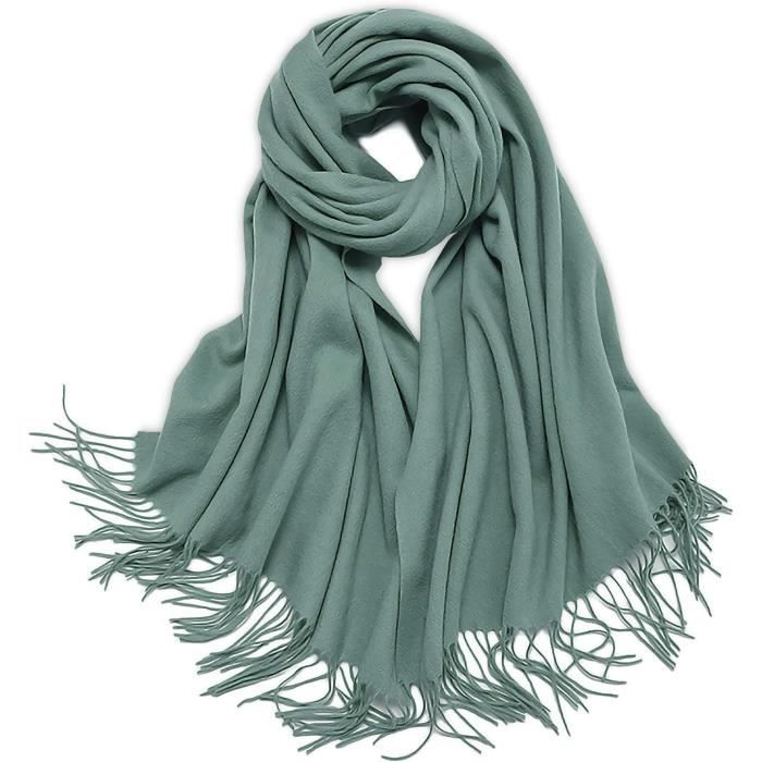 Écharpe Large Unie Mauve - Cachemire Et Laine - Qualité Premium - Neuf Avec étiquettes