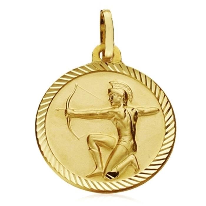 Médaille Ancienne En Argent - Zodiaque Sagittaire - 27 X 00 Mm - Occasion