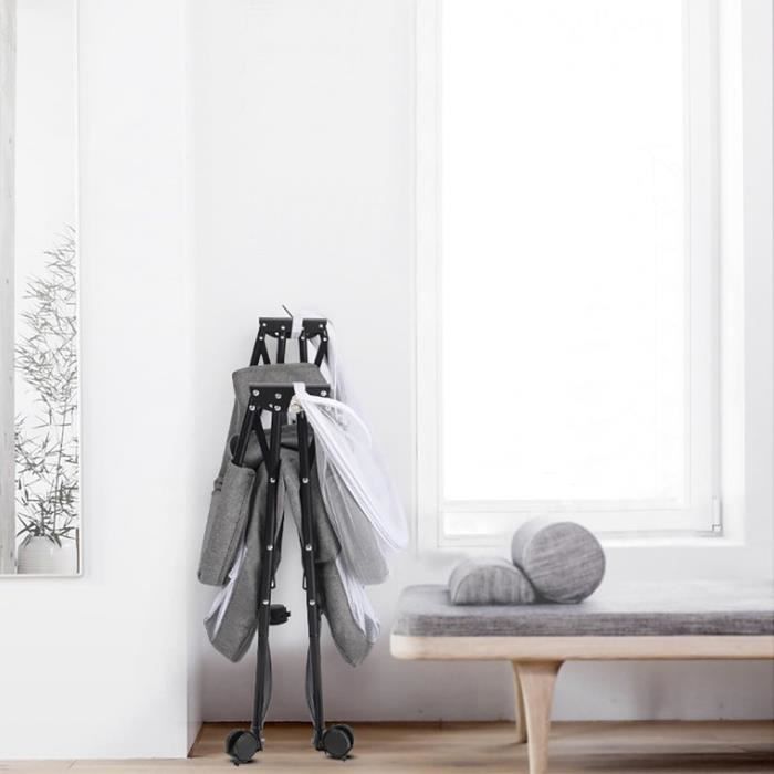 Berceau Portable de Voyage KEKE - Gris - Pliable avec Ciel Moustiquaire et Sac de Transport - 0-6 Mois 10KG