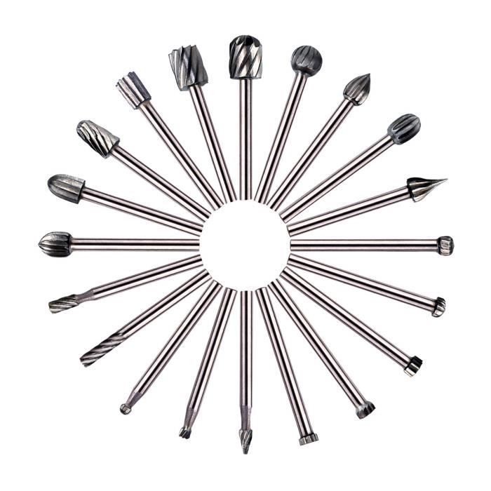 Ensemble De 24 Fraises à Tige De 3/32 Po, Comprenant Des Fraises à