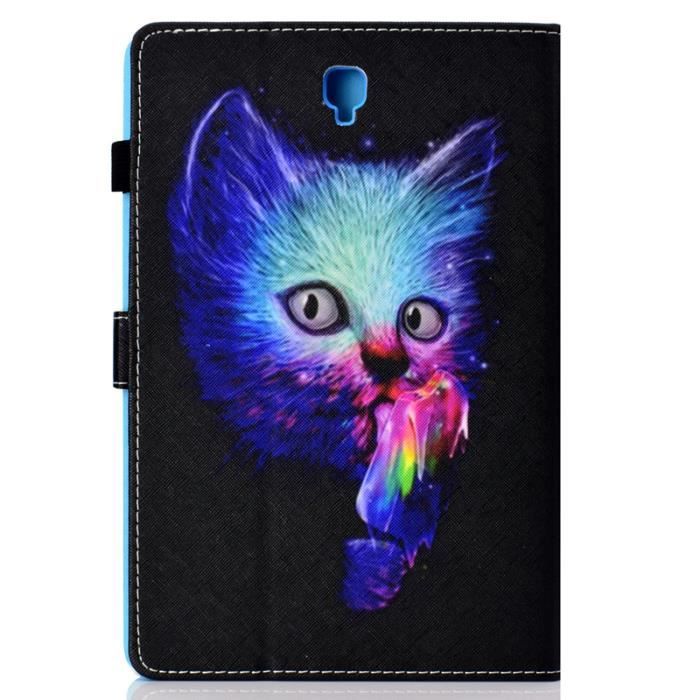 Etui Coque A Tablette Samsung Galaxy Tab S4 10 5 Sm T830 Sm T835 Housse Motif En Cuir Pu Coque Antichoc En Cuir Chat Prix Pas Cher Cdiscount