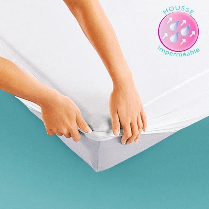 Matelas 1 Personne - Rosalit - 90x190 cm - Anti Acariens - Anti Allergique - Coton/Polyester