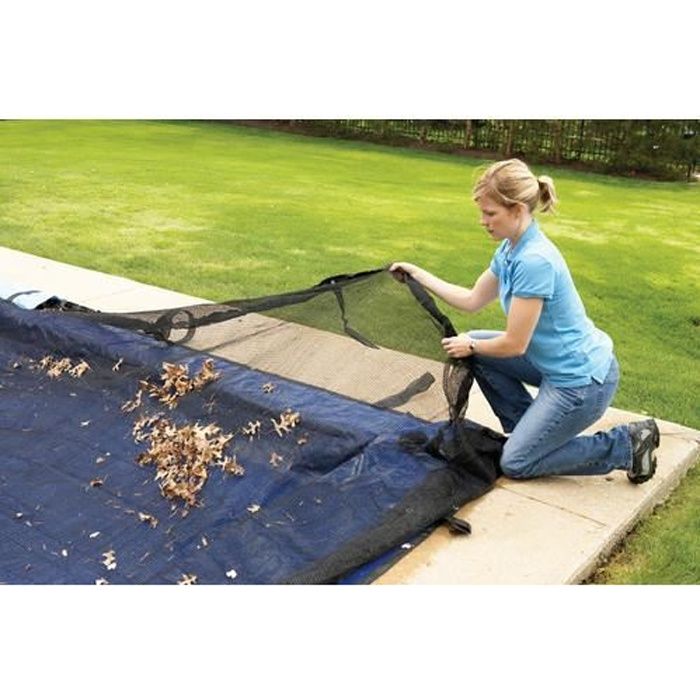 Filet de protection anti feuille pour piscine 8x4