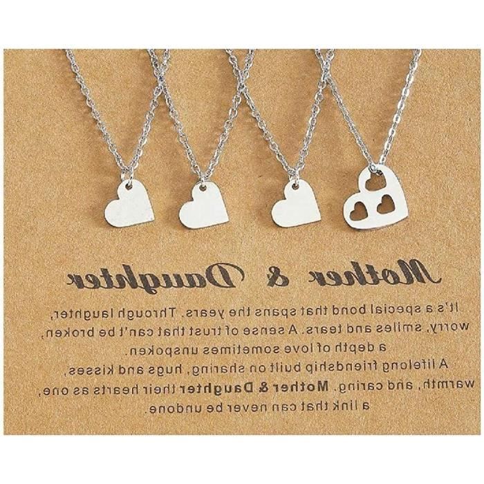 4pcs m re Fille m re Fils Carton Bracelet Ensemble de breloque