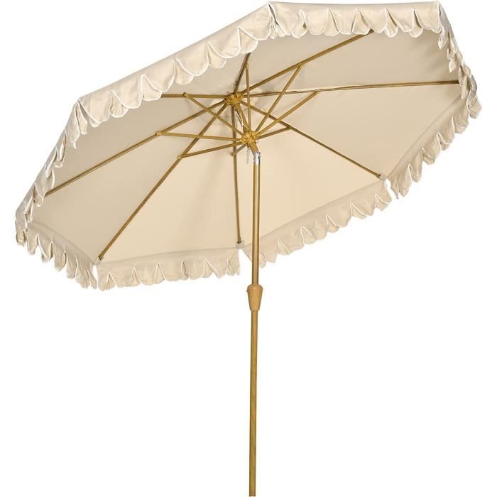 Parasol De Terrasse 3x3 M - Inclinable Et Orientable 360° - Toile UPF 50+ - Housse Incluse - Mécanisme à Manivelle