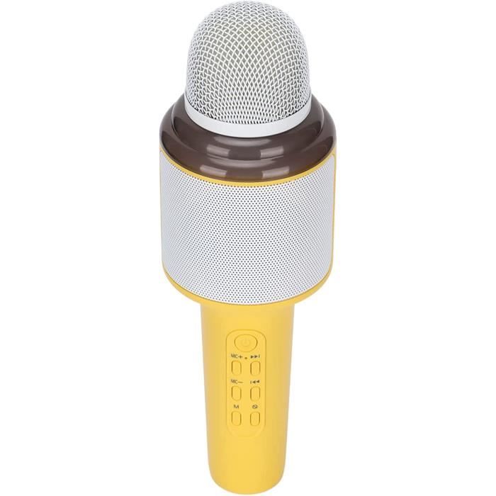 Microphone Karaoké Bluetooth sans Fil avec Lumières LED Prise en Charge