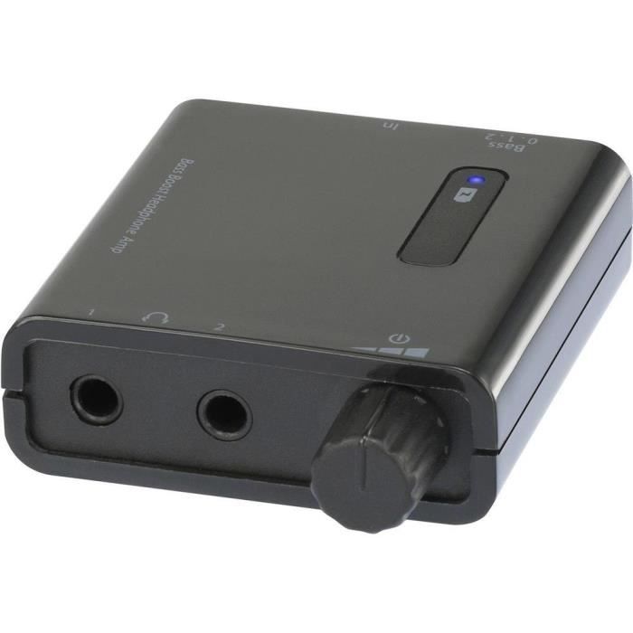 Amplificateur de casque mobile - SpeaKa Professional - Batterie rechargeable USB - Noir