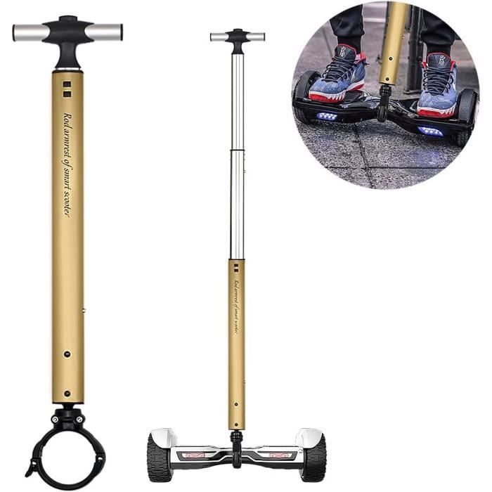 Guidon Trottinette - Barre Poignée Scooter Équilibrée Alliage D Aluminium Extensible Soutien Levée - Blanc