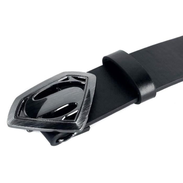 DC Comics Ceinture Superman avec boucle presente dans une coffret de cadeau Noir Cdiscount Pret a Porter