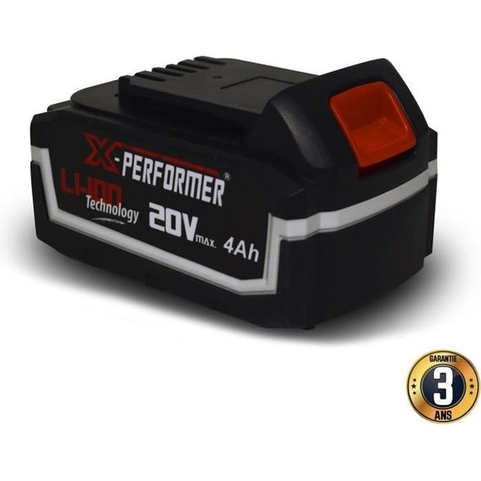 Batterie CONCEPT 20V Lithium 4 Ah compatible uniquement pour la gamme d'outils X-PERFORMER