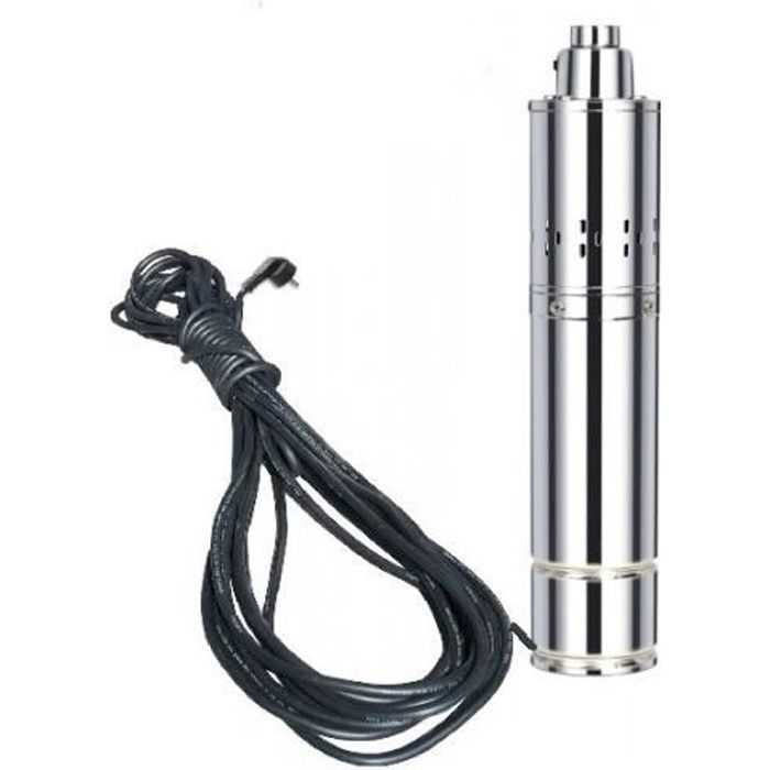 Pompe à eau immergée pour puits profond ou forage 80m 1.8Kw 2.5CV 4m³/h + 15 mètres de câble