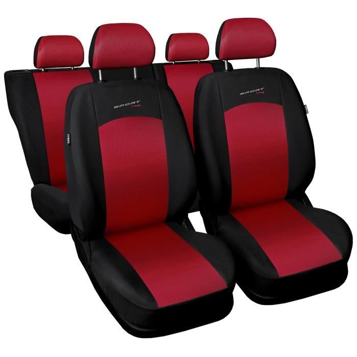 COUVRE SIEGE,Red 1pcs--Housse de siège de voiture en tissu floqué avant et  arrière, tapis de protection, antidérapant, garde au chau - Cdiscount Auto