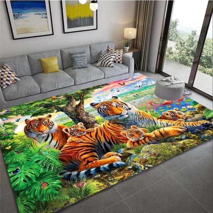 MBg-4841 tapis de dessin animé tigre antidérapant décoration de