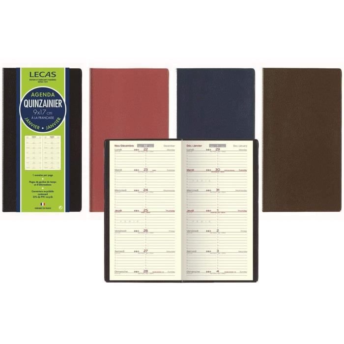 Calendrier Mural Mensuel LECAS 2025 - Format 16x33.3cm - Janvier à Décembre - 4 Coloris Au Choix