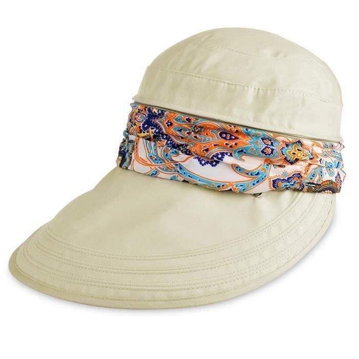 Eozy Chapeau Bob Femme Anti-Soleil Vintage Pliable Imprimé