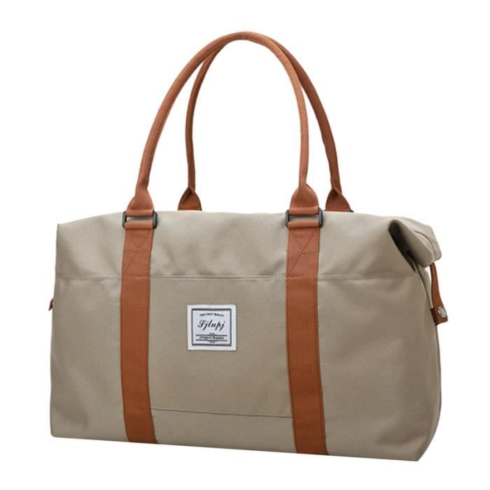 Kaki L Grand sac de voyage en toile Oxford pour femme sacs fourre tout de cabine sac a main etanche sacs