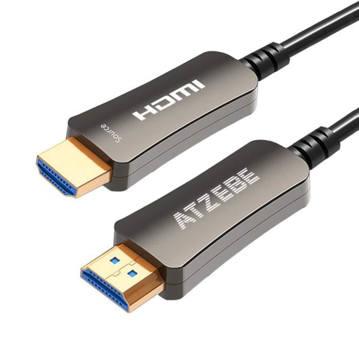 ARC ATZEBE Cable HDMI Fibra Óptica Ethernet YUV 4:4:4 8bit Alta Velocidad 18Gbps Cable HDMI 4k Compatible con UHD 4K@60Hz HDR 3D HDCP 2.2 50m 