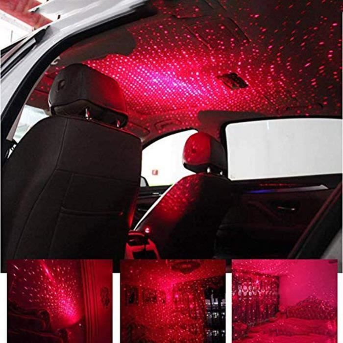 Acheter Lampe néon décorative pour intérieur de voiture, 4 pièces, bleu,  12V, sous le tableau de bord, 3 bandes lumineuses LED