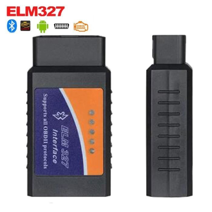ELM 2019 V 327 adaptateur BT fonctionne sur Android Torque Elm327 Bluetooth V2.1 Interface OBD2 - OBD II Scan Black