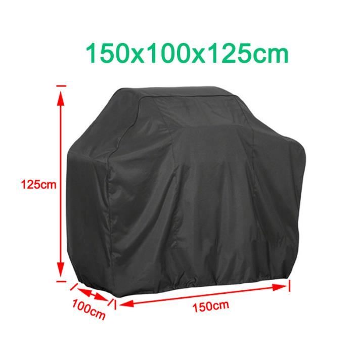 150x100x125cm - Housse de protection pour Barbecue imperméable Anti poussière pour lextérieur robuste n