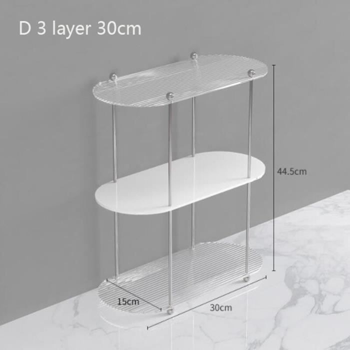 Présentoir Acrylique 3 étages – 18,5x15x9 Cm, Transparent, Pour Produits De Soin, Figurines, Déco