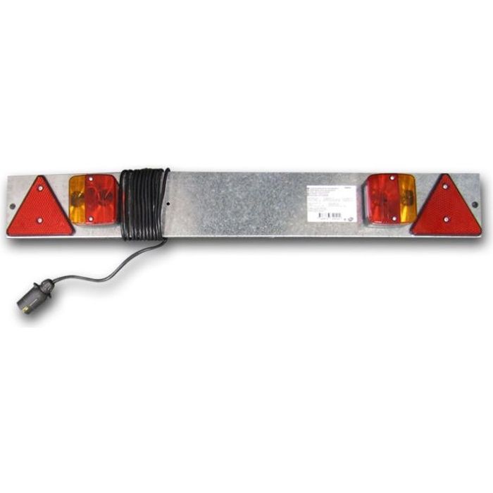 HABILL-AUTO Plaque de signalisation/Rampe éclairage remorque 1 mètre galvanisé avec Cable 4m 