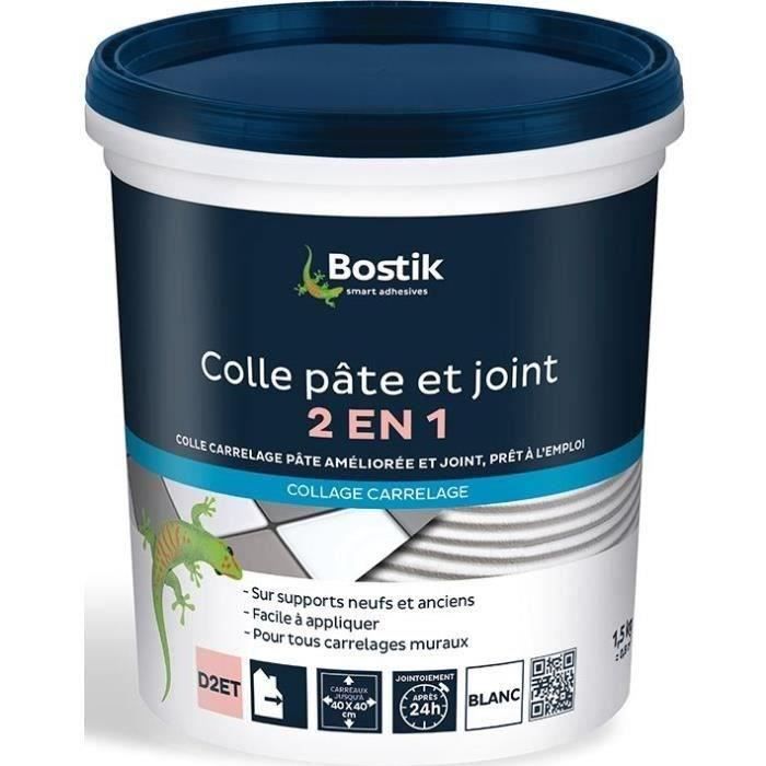 Colle pâte et joint carrelage - blanc - 1.5 Kg