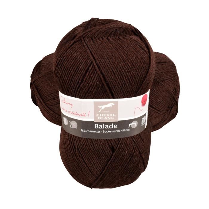 Lot De 2 Pelotes De Laine à Chaussettes Cheval Blanc - 100g Et 80g - Couleur Blanche - Occasion